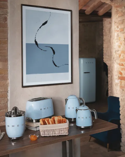 توستر 2 اسلایس کوچک اسمگ رنگ آبی پاستیلی مدل TSF01