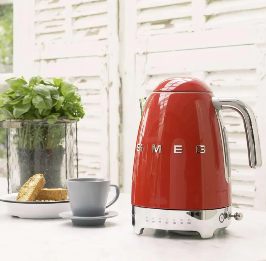 کتری برقی درجه دار اسمگ رنگ قرمز مدل KLF04