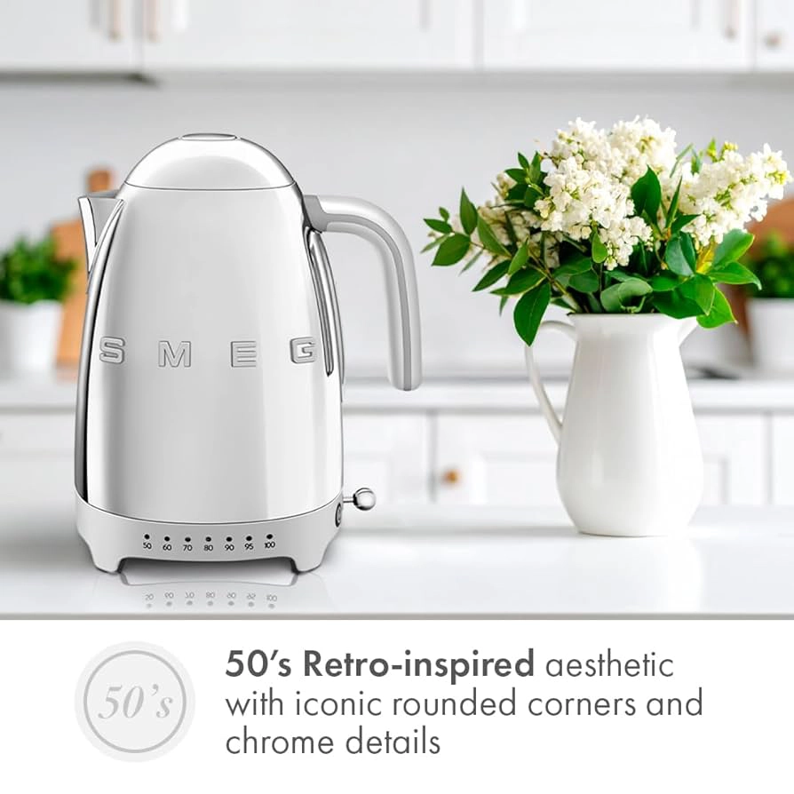 کتری برقی درجه دار اسمگ رنگ نقره ای مدل KLF04